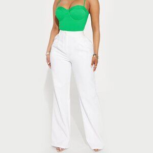 Fashion Nova The Perfect Trouser Pant 32 - White